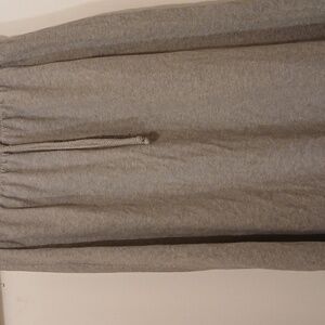 Long skirt with elastic and draw sting in the waist from waist to bottom 35 inch